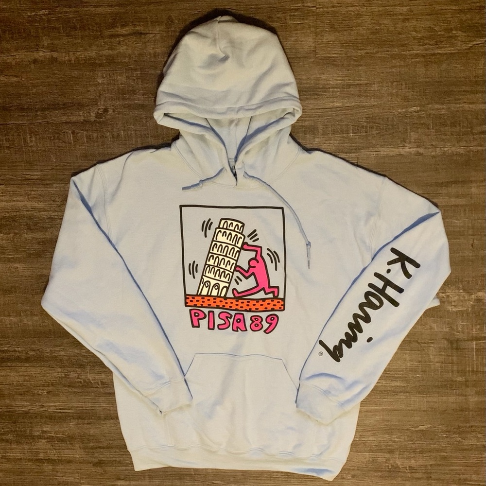 Keith Haring PISA 89 Hoodie Mens Size M L XL